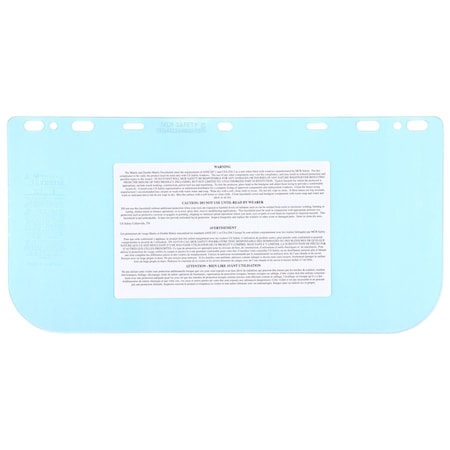 Mcr Safety Glasses, 8X16'' .040  Visor Pc CSA, 25PK 181540CSA